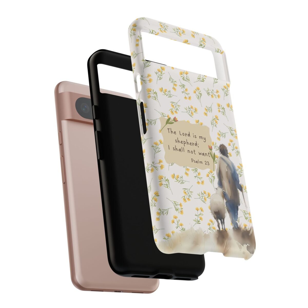 Christian Verse Phone Case The Lord is my Shepherd Psalm 23 Phone Case iPhone 16 15 14 13 12 Pro Max Samsung S24 S23 S22 S21 Plus Ultra