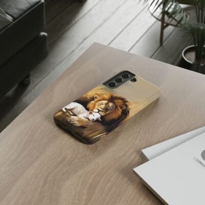Copy of Lion and the Lamb Christian Phone Case iPhone Samsung Galaxy Google Pixel Faith in Jesus God Phone Cover Christian Inspired Gift Phone Case