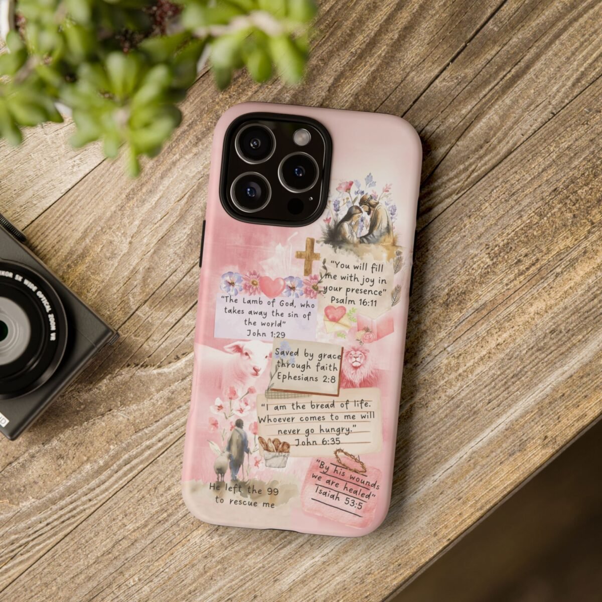 Christian Bible Verse Phone Case Christian Collage Phone Case Faith Phone Casing iPhone Samsung Galaxy Google Pixel iPhone 16 Phone Cover