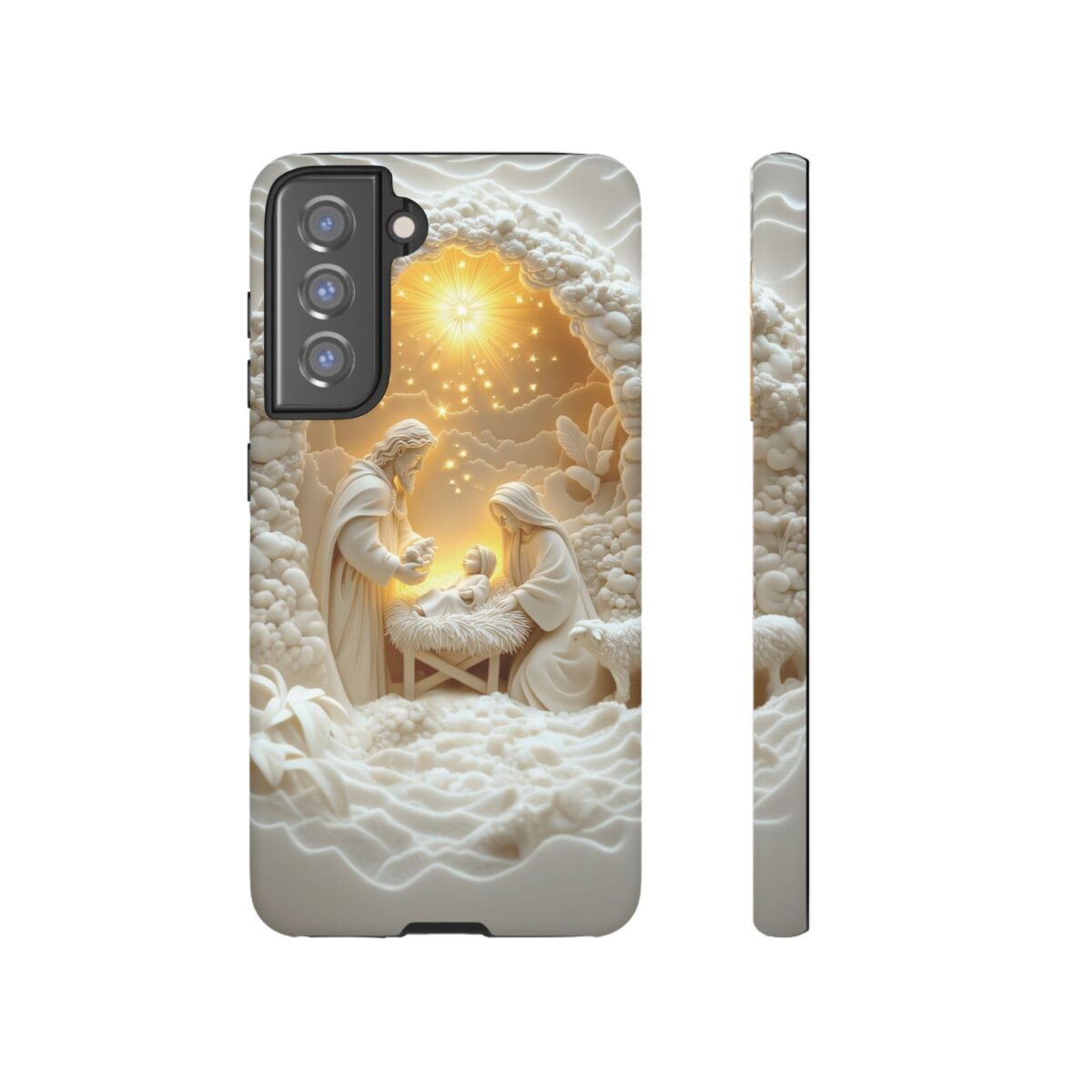 Nativity Phone Case Christian Phone Case 3D Effect Christmas Phone Casing iPhone Samsung Galaxy Google Pixel Faith Jesus Mary Joseph Case