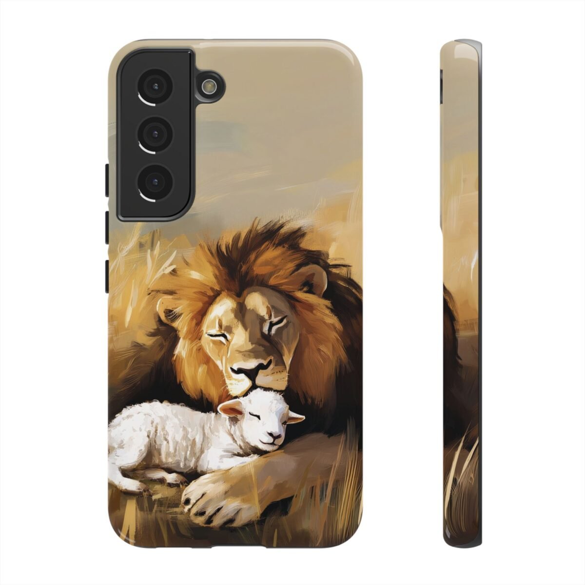 Copy of Lion and the Lamb Christian Phone Case iPhone Samsung Galaxy Google Pixel Faith in Jesus God Phone Cover Christian Inspired Gift Phone Case