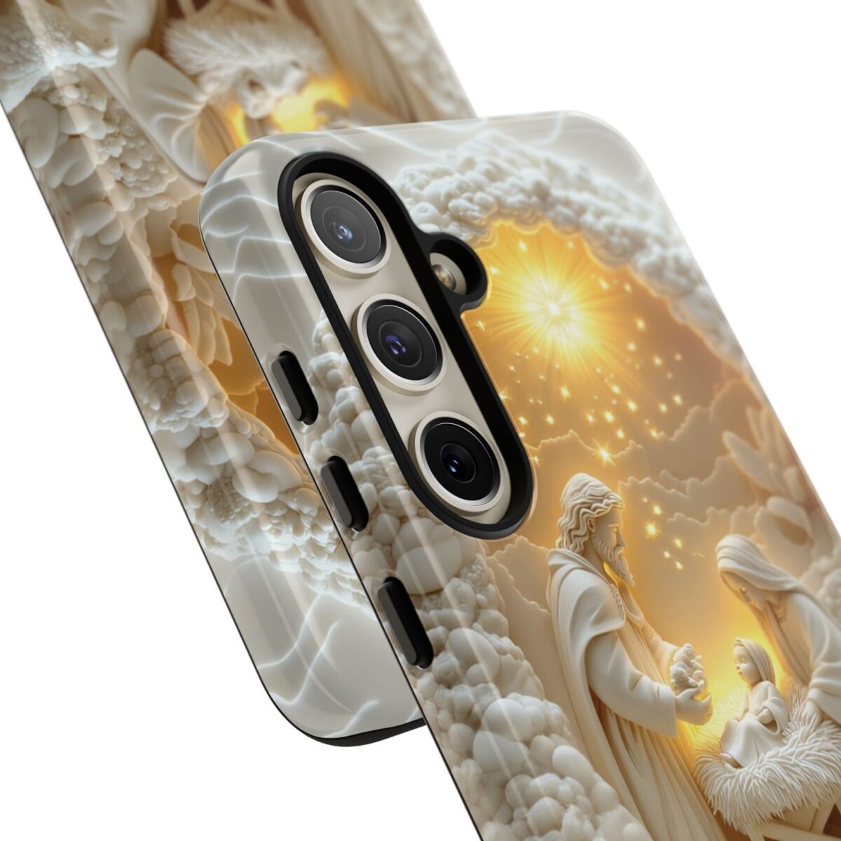 Nativity Phone Case Christian Phone Case 3D Effect Christmas Phone Casing iPhone Samsung Galaxy Google Pixel Faith Jesus Mary Joseph Case