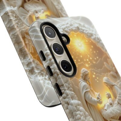 Nativity Phone Case Christian Phone Case 3D Effect Christmas Phone Casing iPhone Samsung Galaxy Google Pixel Faith Jesus Mary Joseph Case