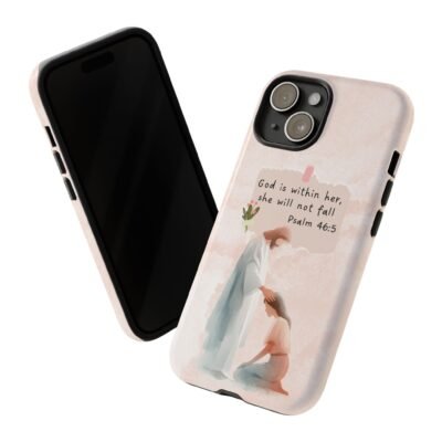 Christian Bible Verse Phone Case God is Within Her Psalm 46 5 Phone Case iPhone 16 15 14 13 12 Pro Max Samsung S24 S23 S22 S21 Plus Ultra