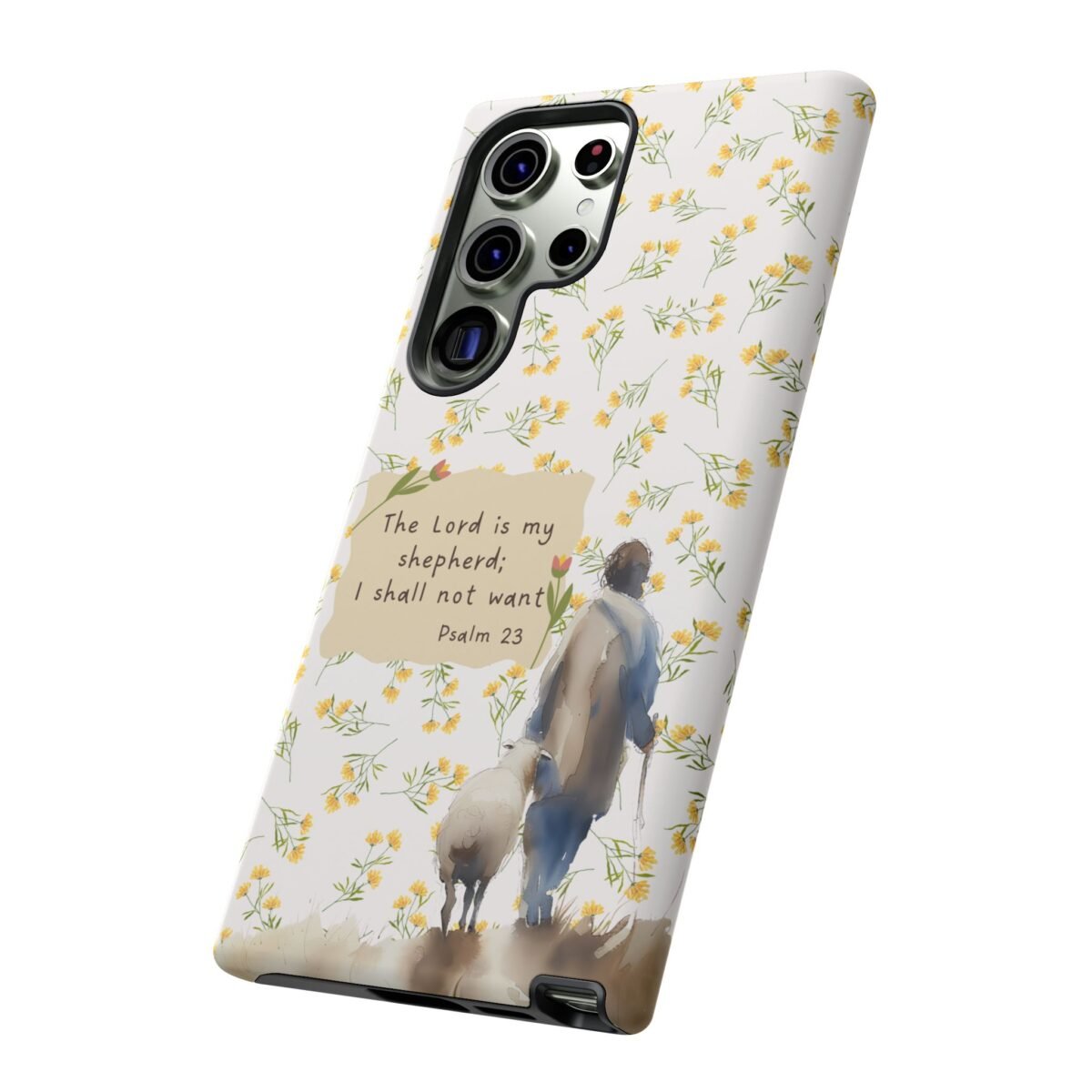 Christian Verse Phone Case The Lord is my Shepherd Psalm 23 Phone Case iPhone 16 15 14 13 12 Pro Max Samsung S24 S23 S22 S21 Plus Ultra