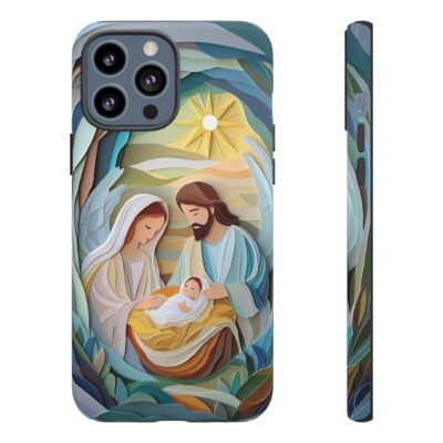 Nativity Phone Case Christian Phone Case Paper Cut 3D Effect Christmas Phone Casing iPhone Samsung Galaxy Google Pixel Faith Phone Cover