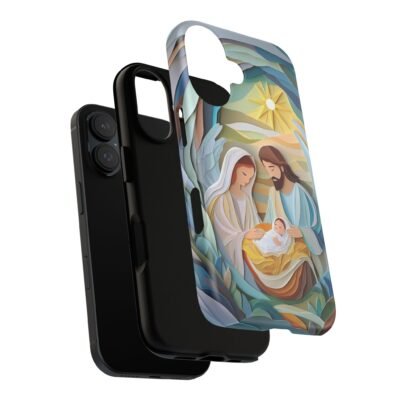 Nativity Phone Case Christian Phone Case Paper Cut 3D Effect Christmas Phone Casing iPhone Samsung Galaxy Google Pixel Faith Phone Cover