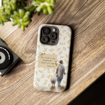 Christian Verse Phone Case The Lord is my Shepherd Psalm 23 Phone Case iPhone 16 15 14 13 12 Pro Max Samsung S24 S23 S22 S21 Plus Ultra