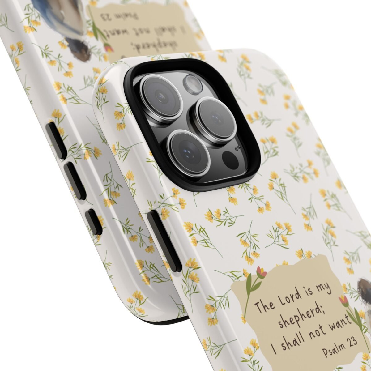 Christian Verse Phone Case The Lord is my Shepherd Psalm 23 Phone Case iPhone 16 15 14 13 12 Pro Max Samsung S24 S23 S22 S21 Plus Ultra