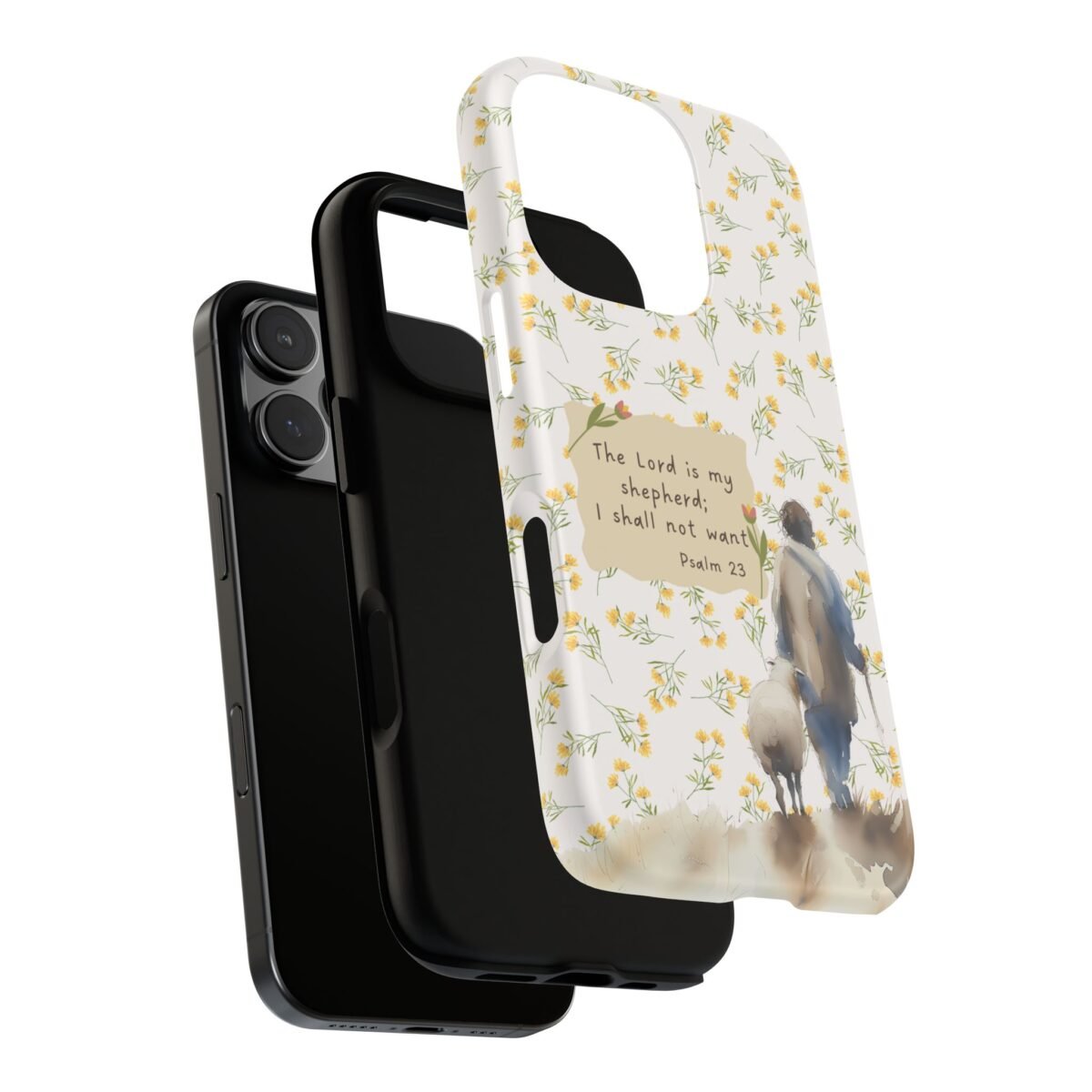 Christian Verse Phone Case The Lord is my Shepherd Psalm 23 Phone Case iPhone 16 15 14 13 12 Pro Max Samsung S24 S23 S22 S21 Plus Ultra
