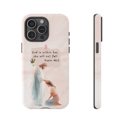 Christian Bible Verse Phone Case God is Within Her Psalm 46 5 Phone Case iPhone 16 15 14 13 12 Pro Max Samsung S24 S23 S22 S21 Plus Ultra