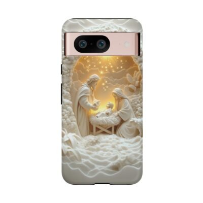 Nativity Phone Case Christian Phone Case 3D Effect Christmas Phone Casing iPhone Samsung Galaxy Google Pixel Faith Jesus Mary Joseph Case