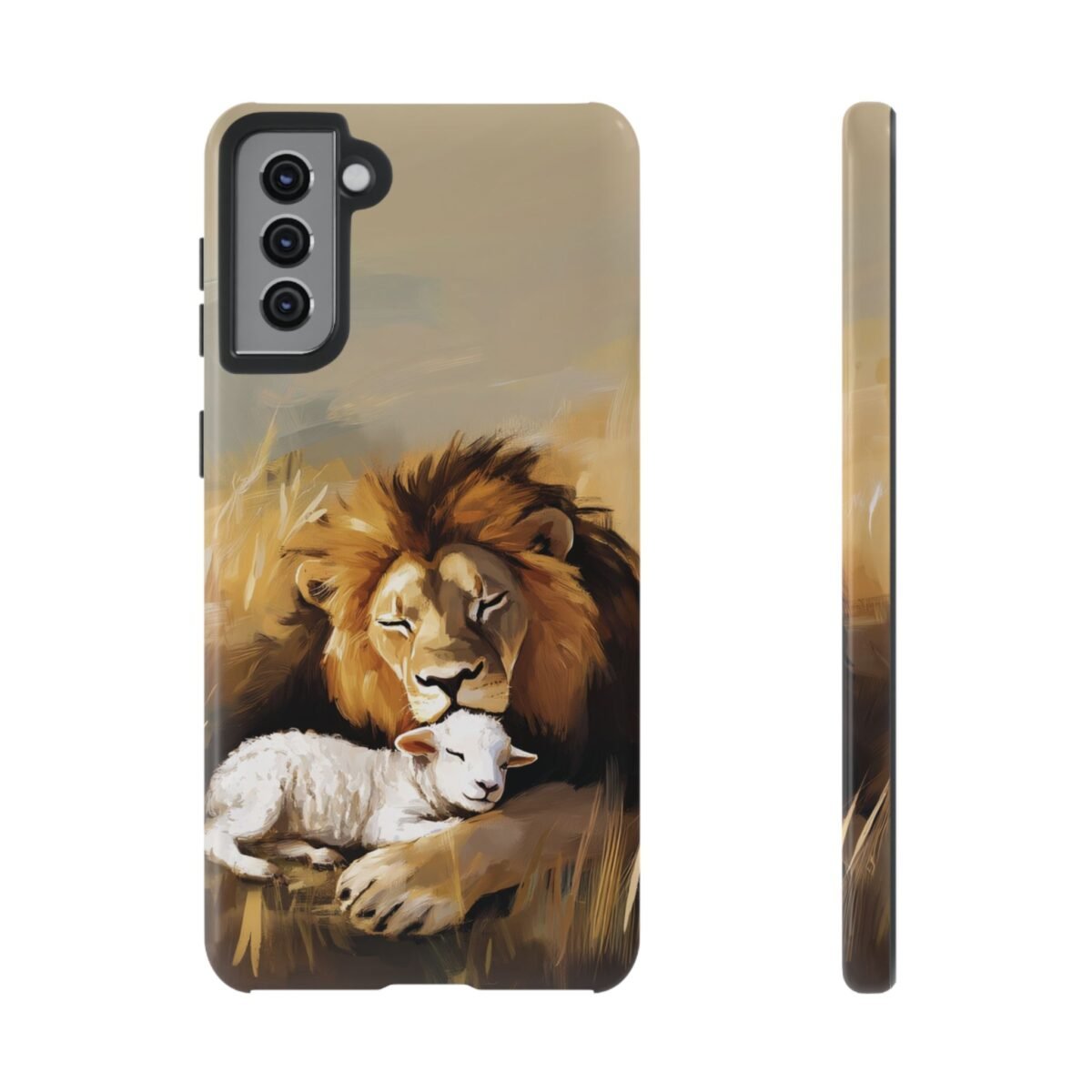 Copy of Lion and the Lamb Christian Phone Case iPhone Samsung Galaxy Google Pixel Faith in Jesus God Phone Cover Christian Inspired Gift Phone Case