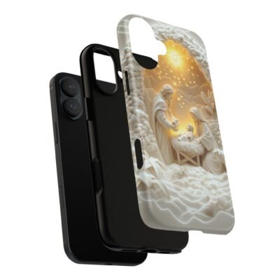 Nativity Phone Case Christian Phone Case 3D Effect Christmas Phone Casing iPhone Samsung Galaxy Google Pixel Faith Jesus Mary Joseph Case