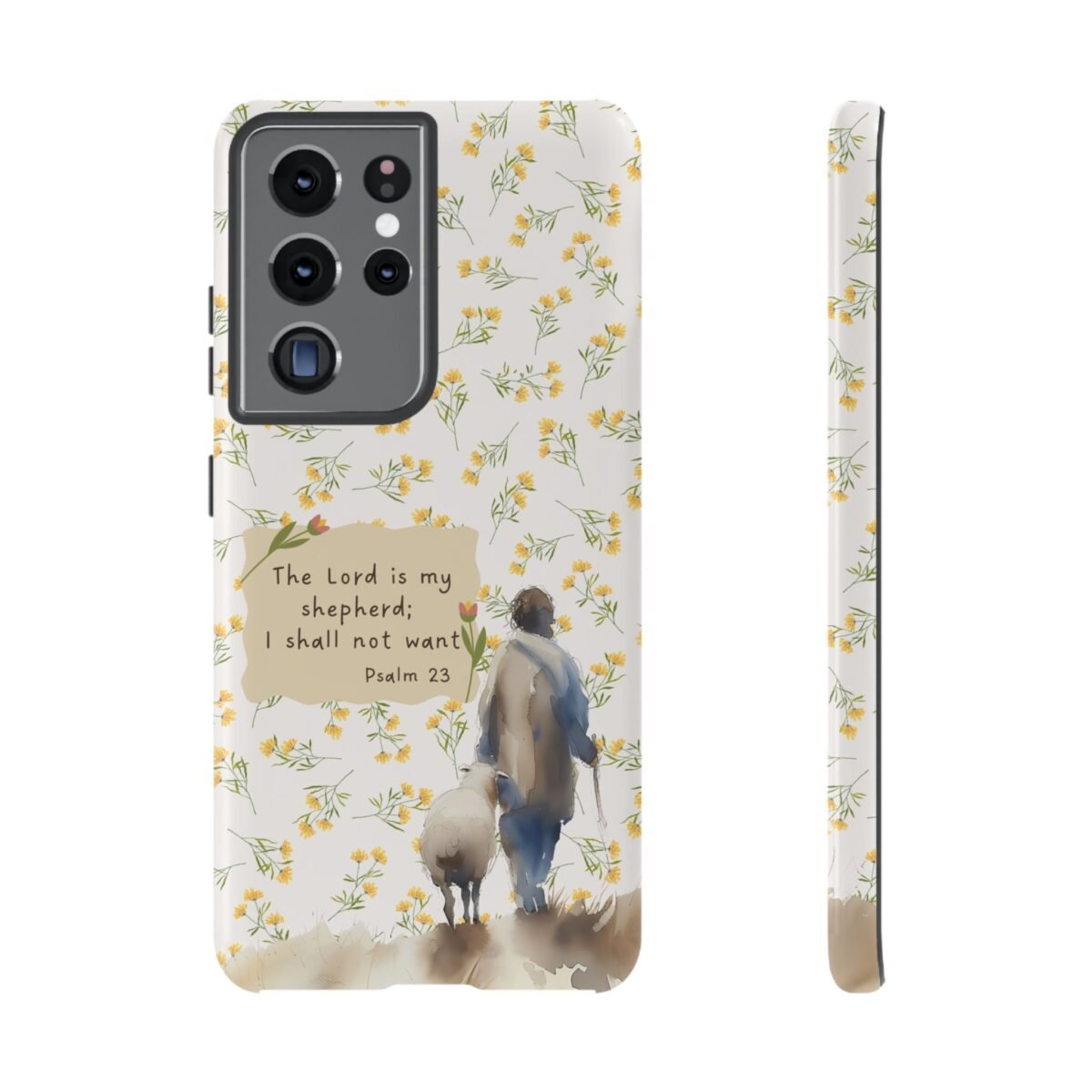 Christian Verse Phone Case The Lord is my Shepherd Psalm 23 Phone Case iPhone 16 15 14 13 12 Pro Max Samsung S24 S23 S22 S21 Plus Ultra