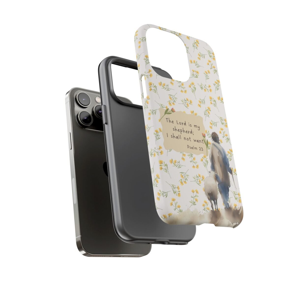 Christian Verse Phone Case The Lord is my Shepherd Psalm 23 Phone Case iPhone 16 15 14 13 12 Pro Max Samsung S24 S23 S22 S21 Plus Ultra