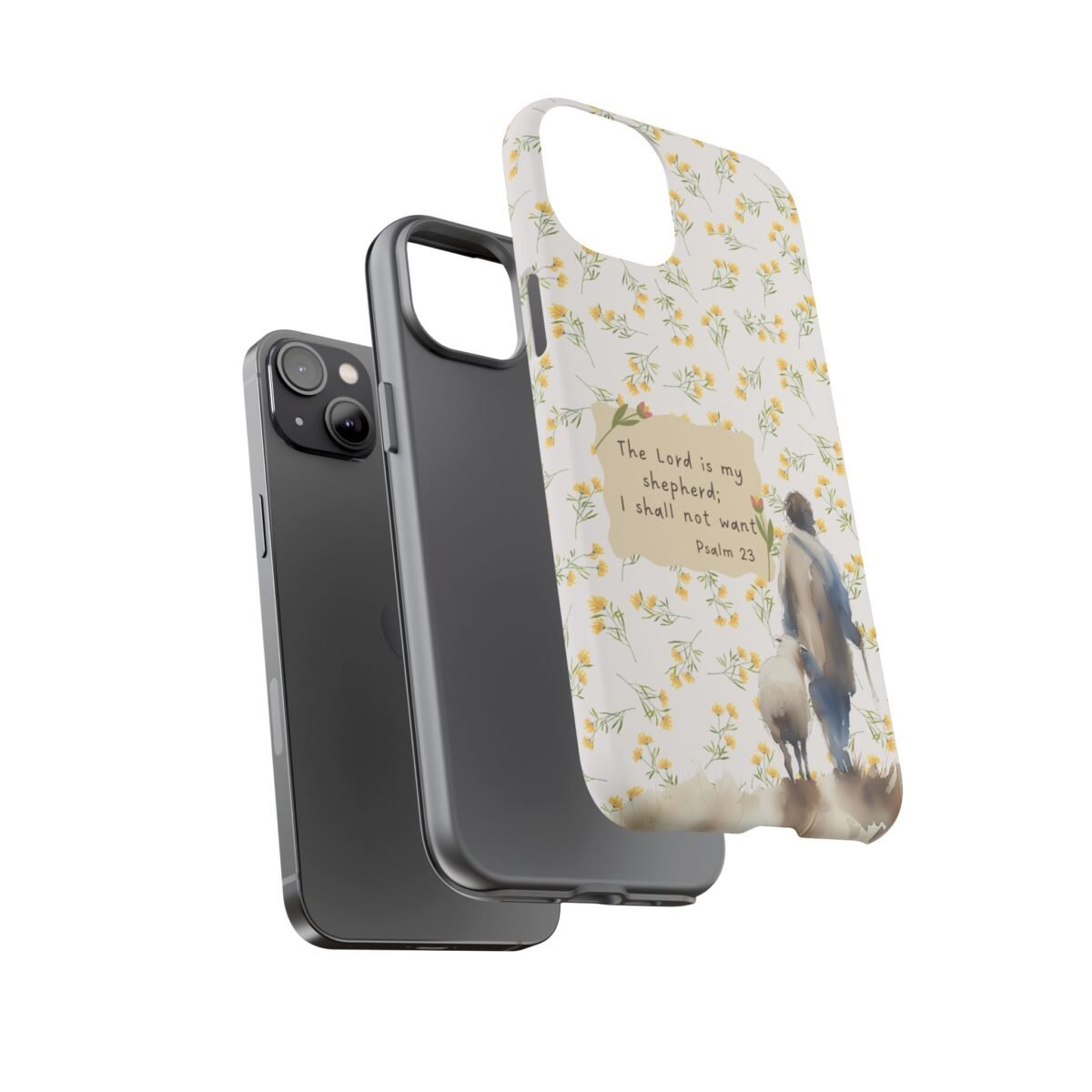 Christian Verse Phone Case The Lord is my Shepherd Psalm 23 Phone Case iPhone 16 15 14 13 12 Pro Max Samsung S24 S23 S22 S21 Plus Ultra