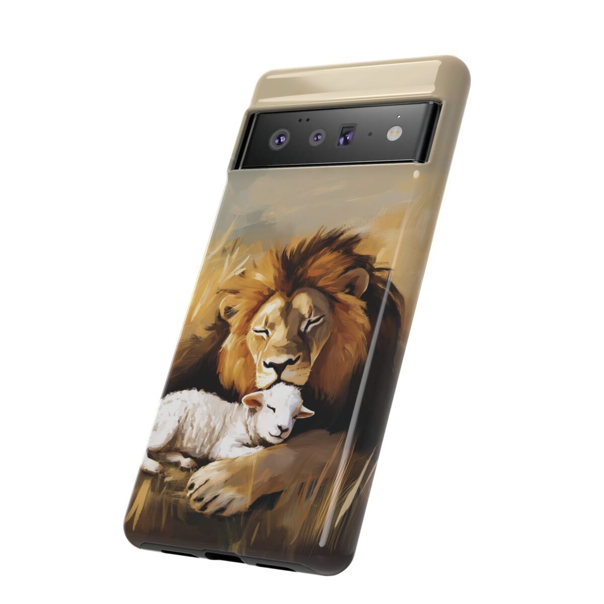 Copy of Lion and the Lamb Christian Phone Case iPhone Samsung Galaxy Google Pixel Faith in Jesus God Phone Cover Christian Inspired Gift Phone Case
