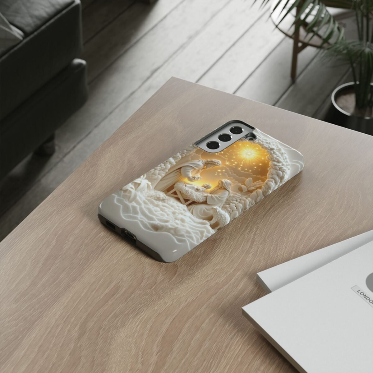 Nativity Phone Case Christian Phone Case 3D Effect Christmas Phone Casing iPhone Samsung Galaxy Google Pixel Faith Jesus Mary Joseph Case