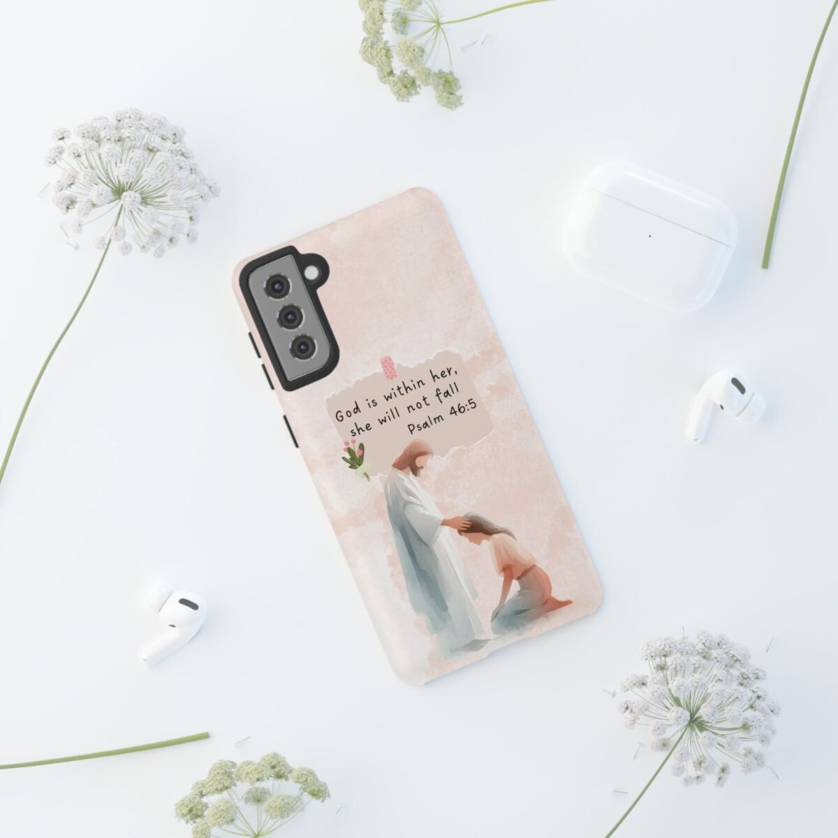 Christian Bible Verse Phone Case God is Within Her Psalm 46 5 Phone Case iPhone 16 15 14 13 12 Pro Max Samsung S24 S23 S22 S21 Plus Ultra