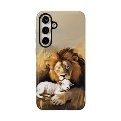 Copy of Lion and the Lamb Christian Phone Case iPhone Samsung Galaxy Google Pixel Faith in Jesus God Phone Cover Christian Inspired Gift Phone Case