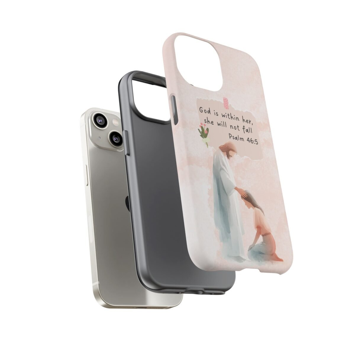 Christian Bible Verse Phone Case God is Within Her Psalm 46 5 Phone Case iPhone 16 15 14 13 12 Pro Max Samsung S24 S23 S22 S21 Plus Ultra