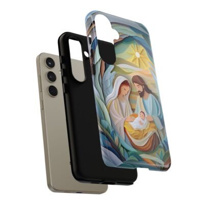 Nativity Phone Case Christian Phone Case Paper Cut 3D Effect Christmas Phone Casing iPhone Samsung Galaxy Google Pixel Faith Phone Cover