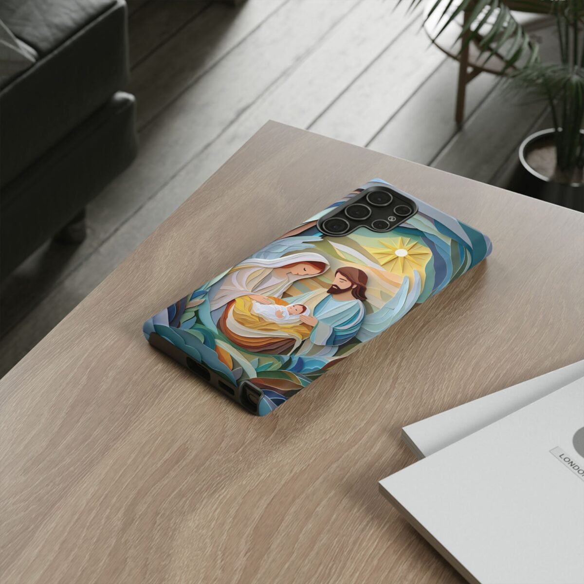 Nativity Phone Case Christian Phone Case Paper Cut 3D Effect Christmas Phone Casing iPhone Samsung Galaxy Google Pixel Faith Phone Cover