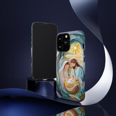 Nativity Phone Case Christian Phone Case Paper Cut 3D Effect Christmas Phone Casing iPhone Samsung Galaxy Google Pixel Faith Phone Cover