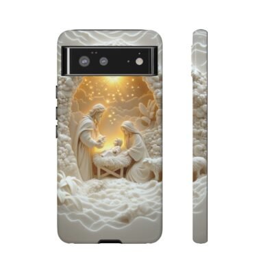 Nativity Phone Case Christian Phone Case 3D Effect Christmas Phone Casing iPhone Samsung Galaxy Google Pixel Faith Jesus Mary Joseph Case