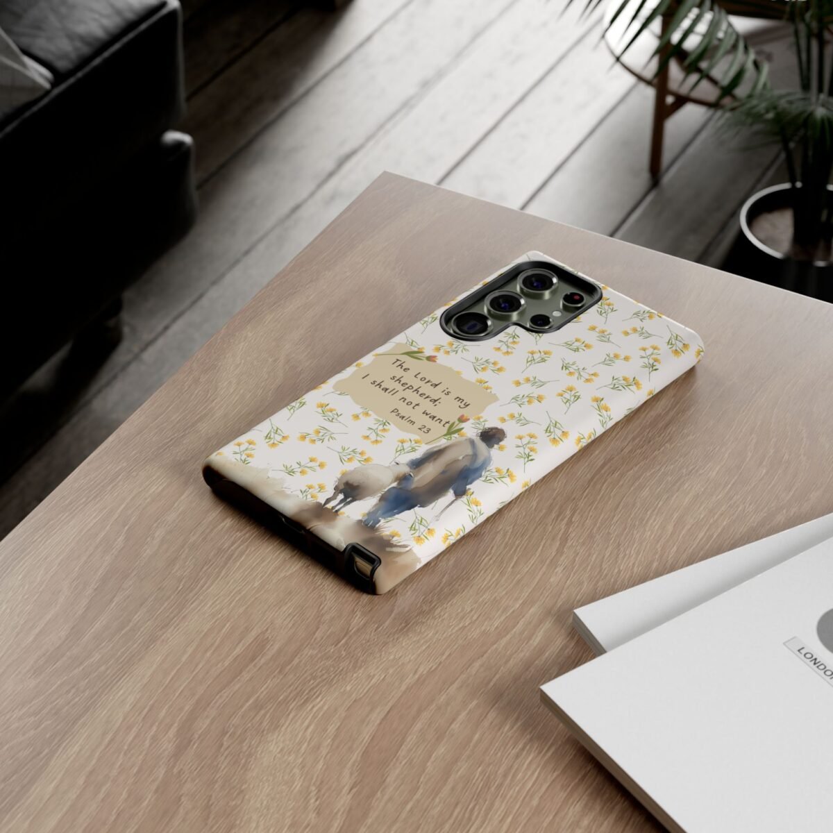 Christian Verse Phone Case The Lord is my Shepherd Psalm 23 Phone Case iPhone 16 15 14 13 12 Pro Max Samsung S24 S23 S22 S21 Plus Ultra