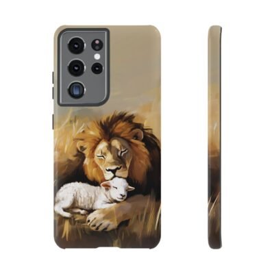 Copy of Lion and the Lamb Christian Phone Case iPhone Samsung Galaxy Google Pixel Faith in Jesus God Phone Cover Christian Inspired Gift Phone Case